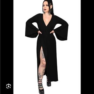 Foxblood Cassandra bell sleeve dress